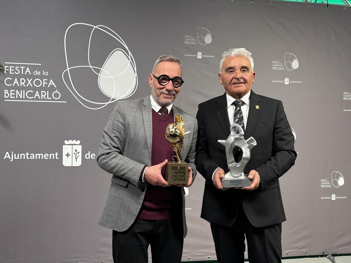 Goyo González y Guillermo Edo, con sus respectivos premios.