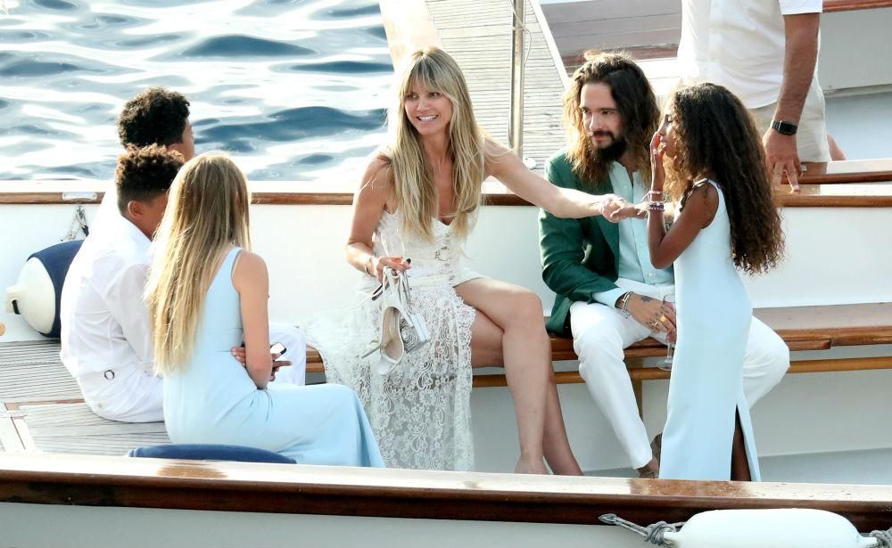 Heidi Klum y Tom Kaulitz en su fiesta preboda