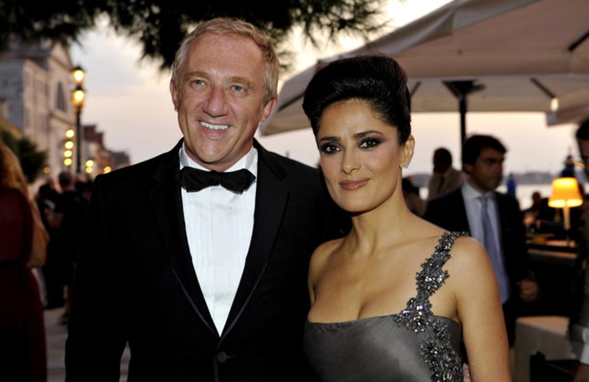 Salma Hayek amb François Henry Pinault, el setembre passat.