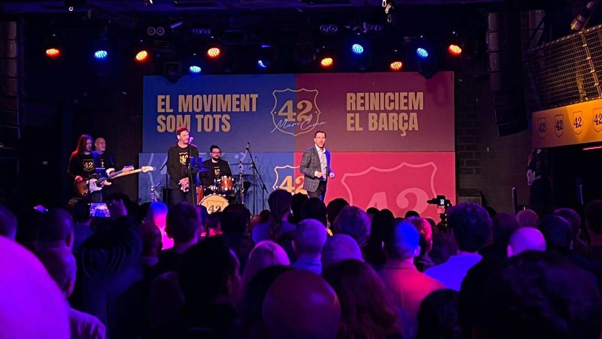Marc Ciria, en la presentación de 'Moviment 42' en la Sala Bikini de Barcelona