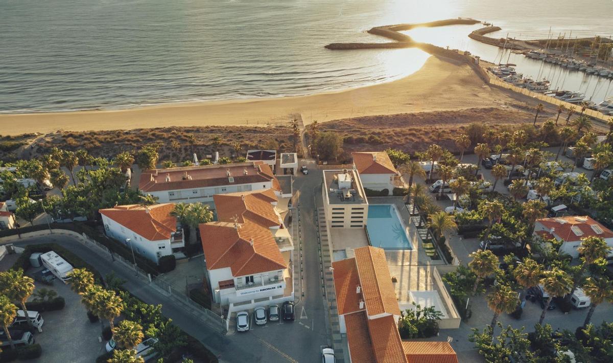 Vista aérea del complejo.