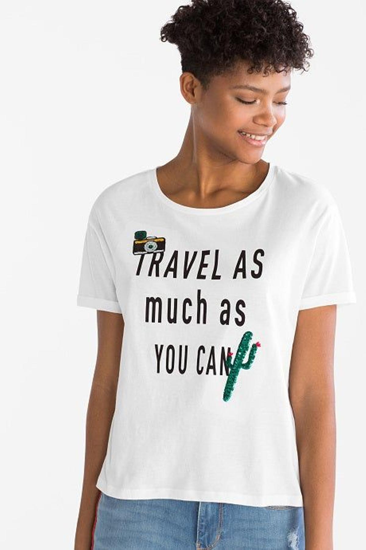 Camiseta 'TRAVEL AS MUCH AS YOU CAN' de C&amp;A