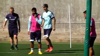 Nabil Fekir en un entrenamiento del Real Betis