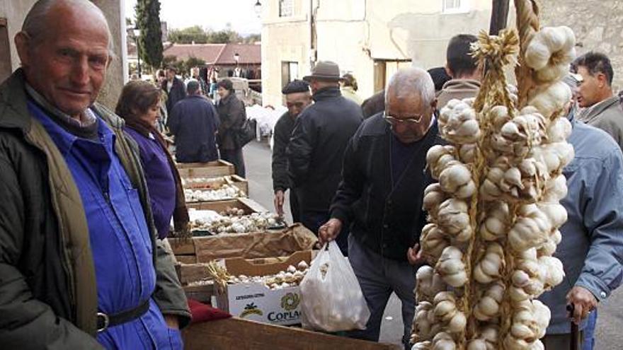 Los puestos de ajos fueron los más numerosos de la feria.