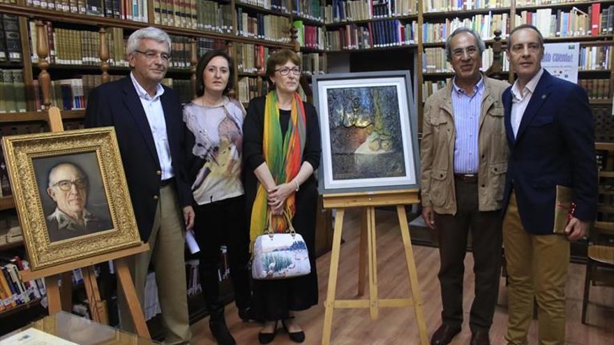 La familia del pintor Ángel Rodríguez dona un cuadro al IES Séneca
