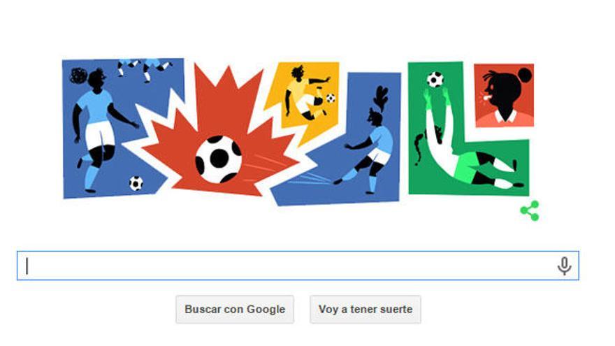 La Copa Mundial Femenina protagoniza el nuevo doodle de Google.