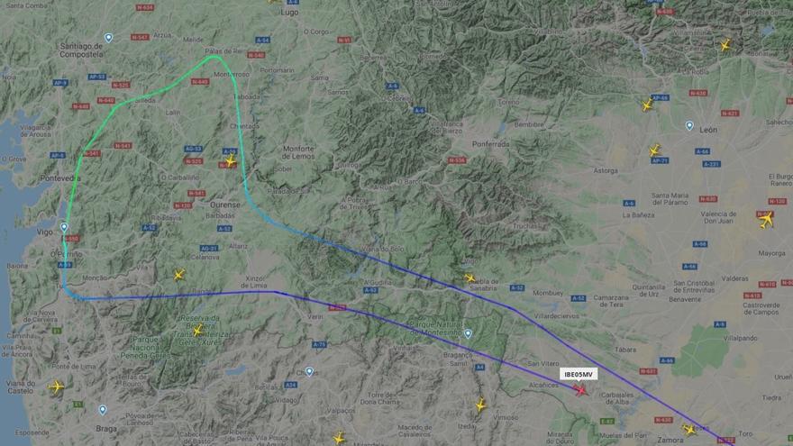 Barra castiga a Peinador: un Iberia frustra el aterrizaje en Vigo y regresa a Madrid