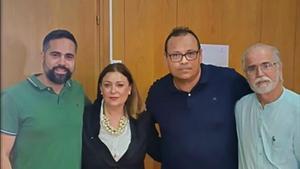 El equipo del PSPV en Gestalgar (Valencia).