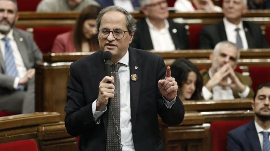 Torra se reafirma en la vía eslovena y Arrimadas le acusa de ser un "peligro público"