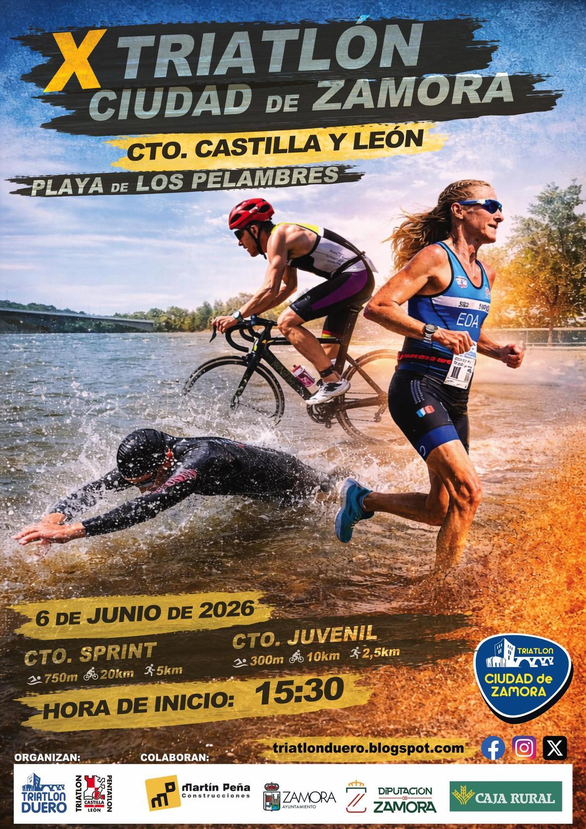 Cartel del Triatlón "Ciudad de Zamora"