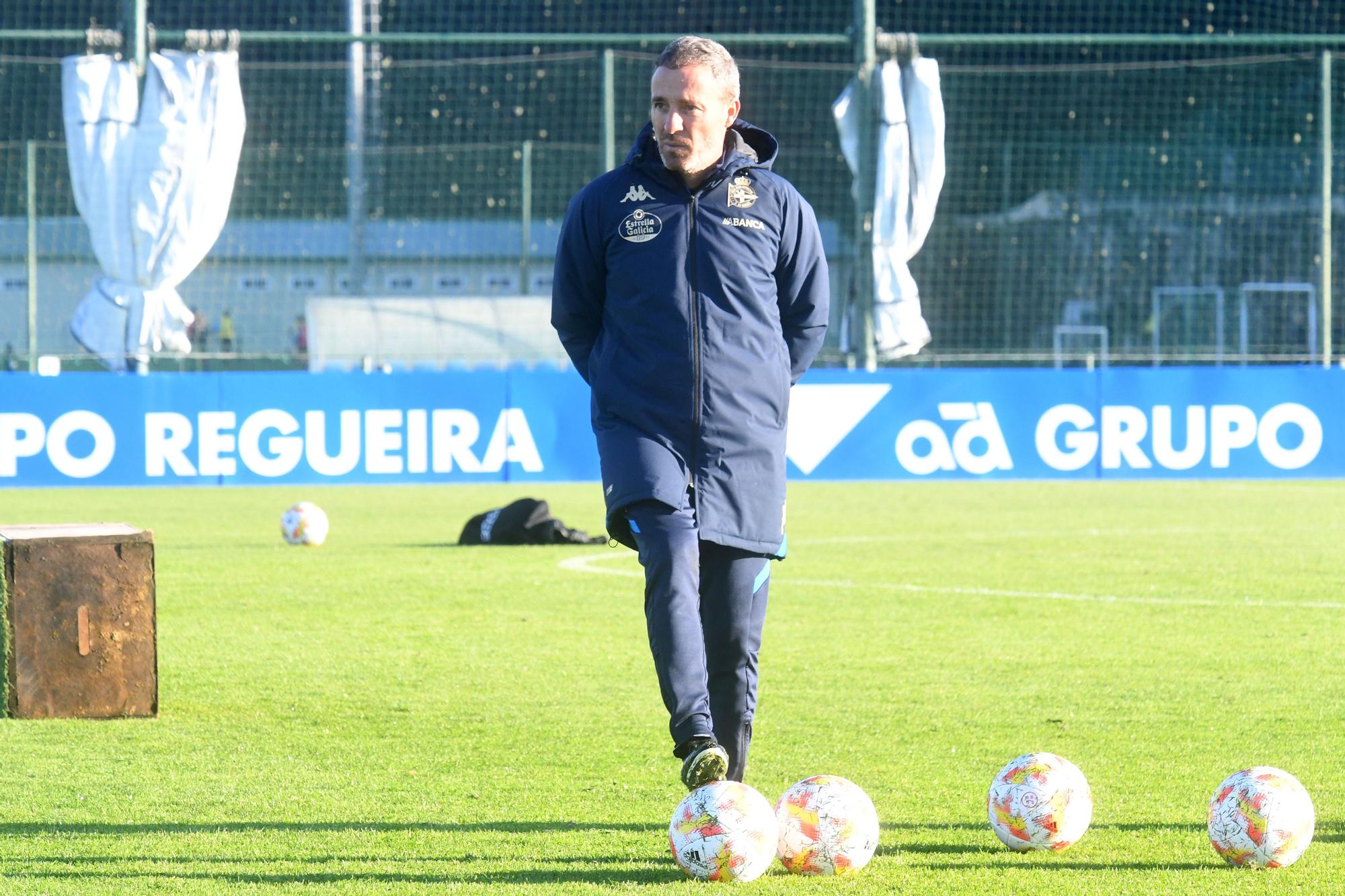 Entrenamiento del Deportivo en Abegondo