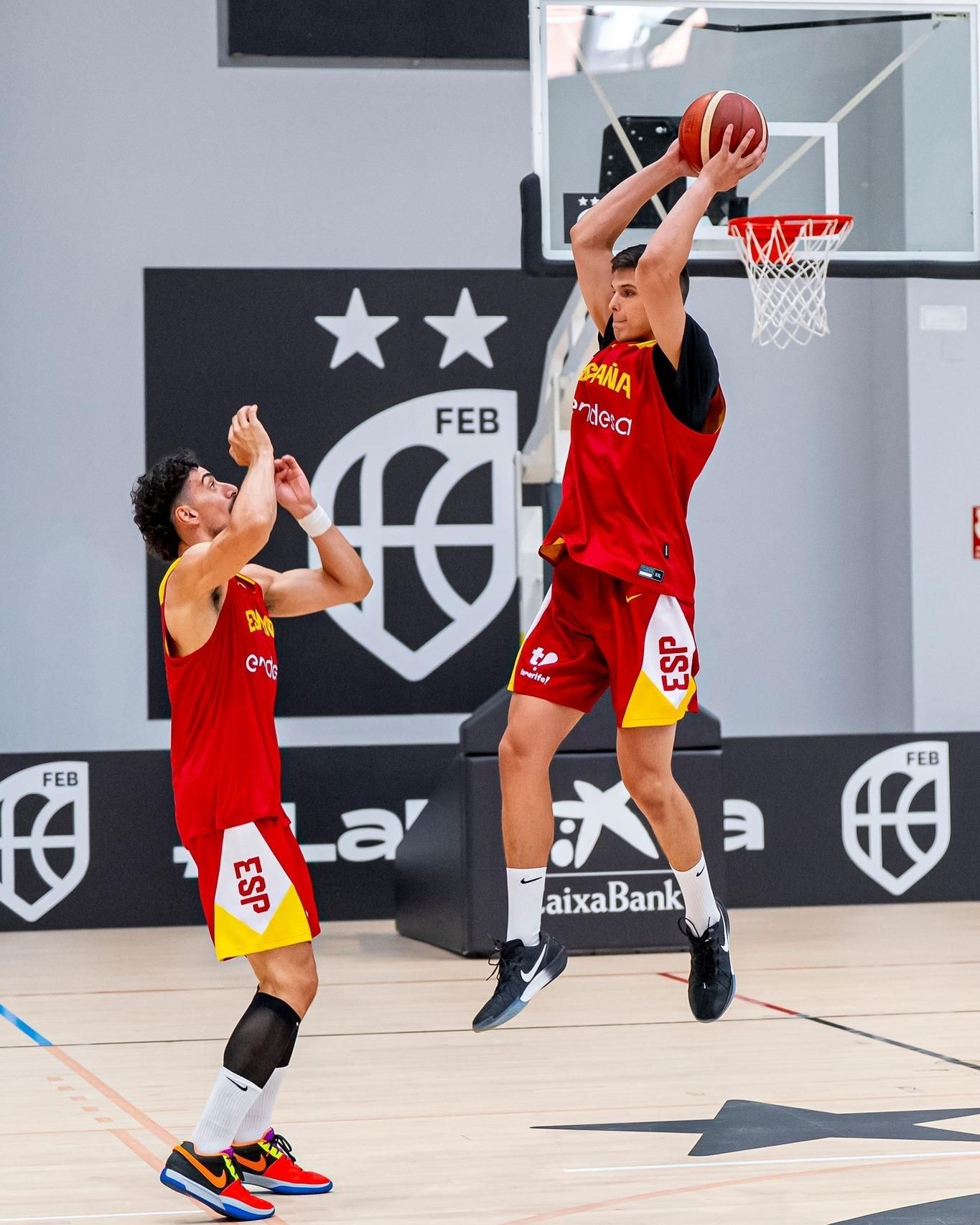Primer entrenamiento con España de los jugadores del Valencia Basket