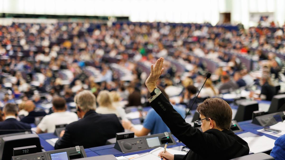 Votació dels eurodiputats al Parlament Europeu d&#039;Estrasburg