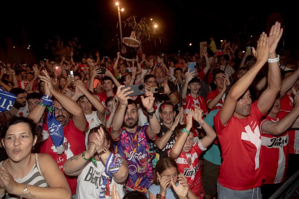La celebración del Jimbee Cartagena como campeón de liga en la Plaza de España