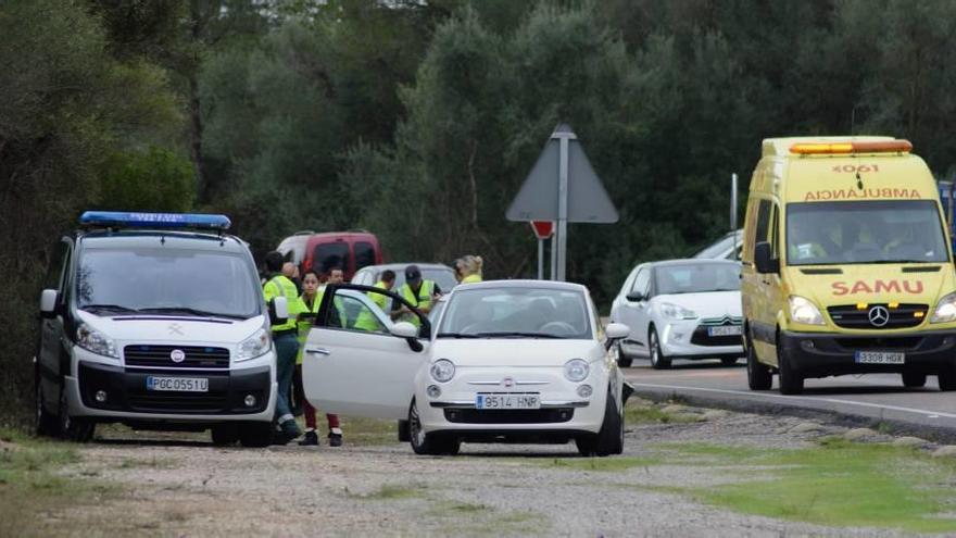 Accidente en la entrada de Sineu