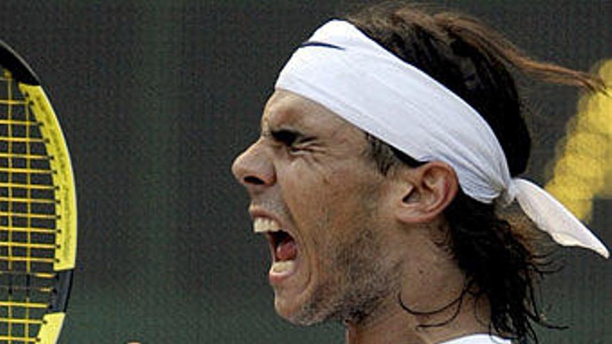 rabia. Nadal celebra un punto en su partido ante Andy Murray.