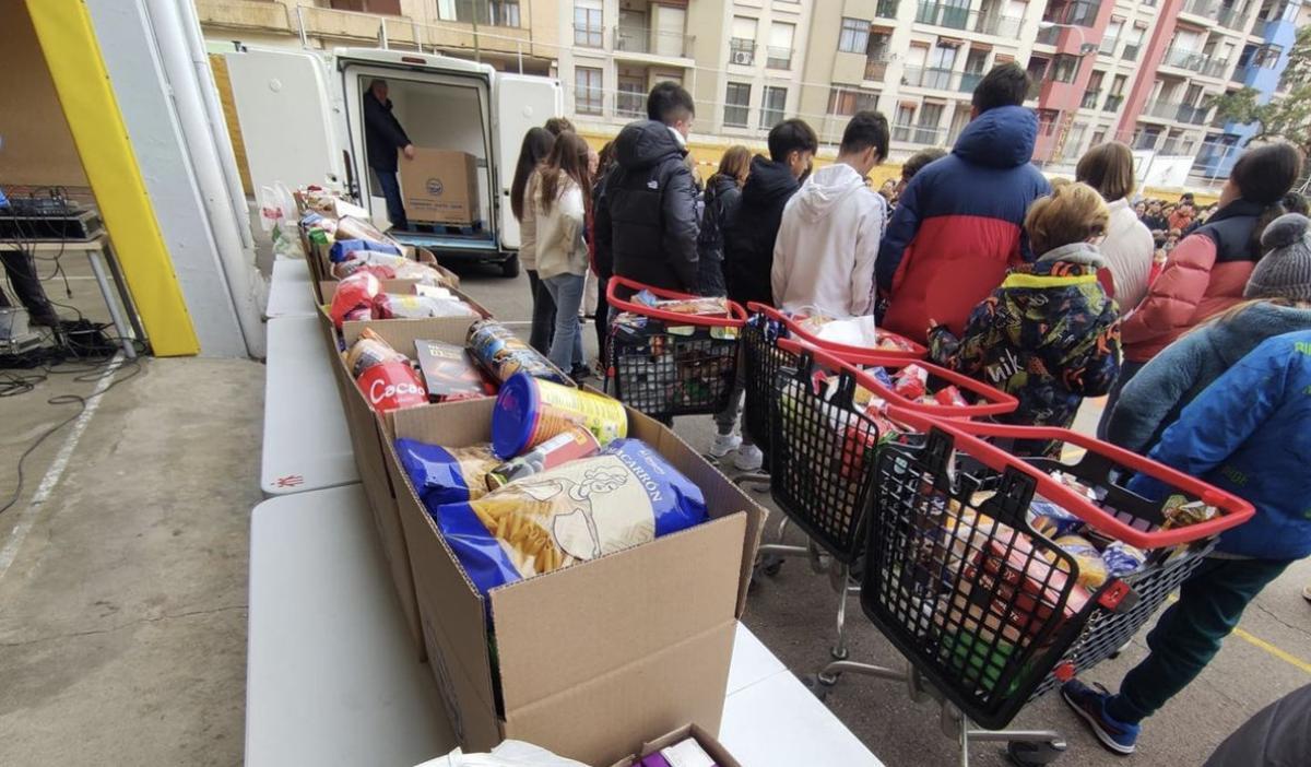 El colegio se ha quedado muy cerca de conseguir el reto de los 1.000 kilos para el Banco de Alimentos.