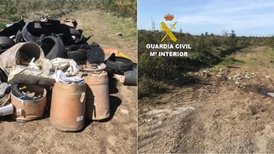 Residuos en la zona del vertedero incontrolado localizado en el Monte Xalo.