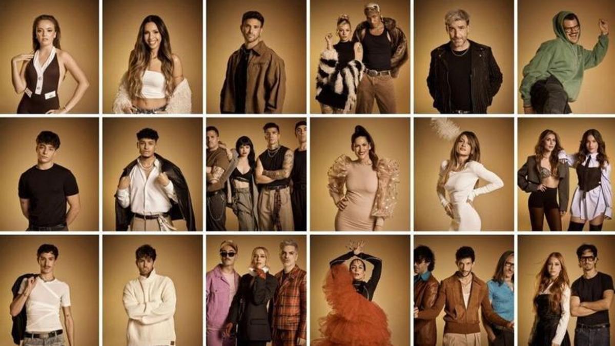 Los 18 participantes de la edición de 2026 del Benidorm Fest.