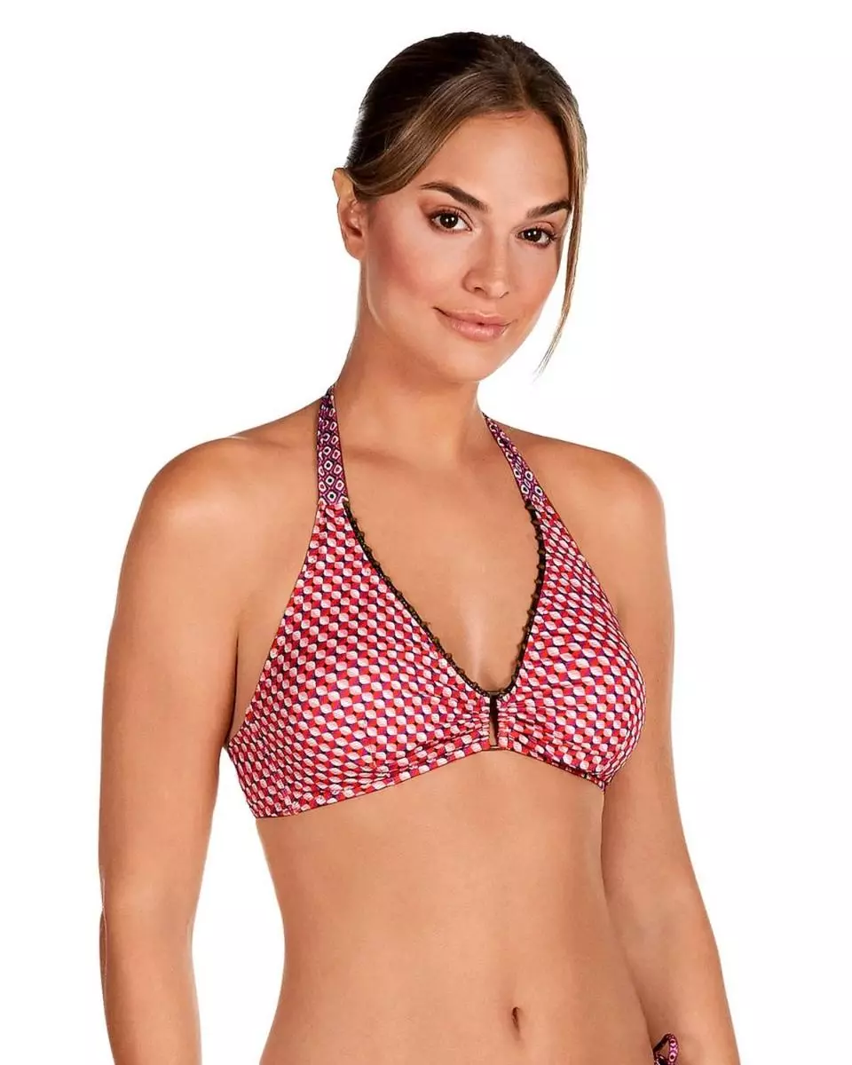 3. Top de bikini estampado, de Dolores Cortés: 