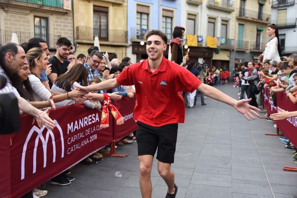 Celebració de l'ICL Manresa a la plaça Major