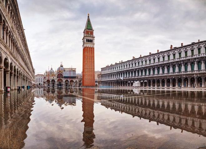 Plaza San Marco inundada