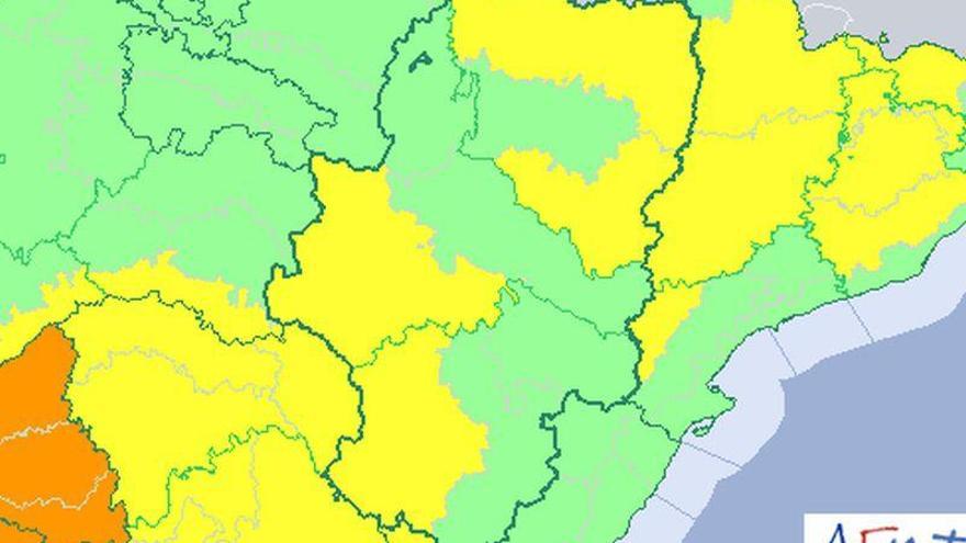 Alerta amarilla por tormentas y altas temperaturas en parte de Aragón