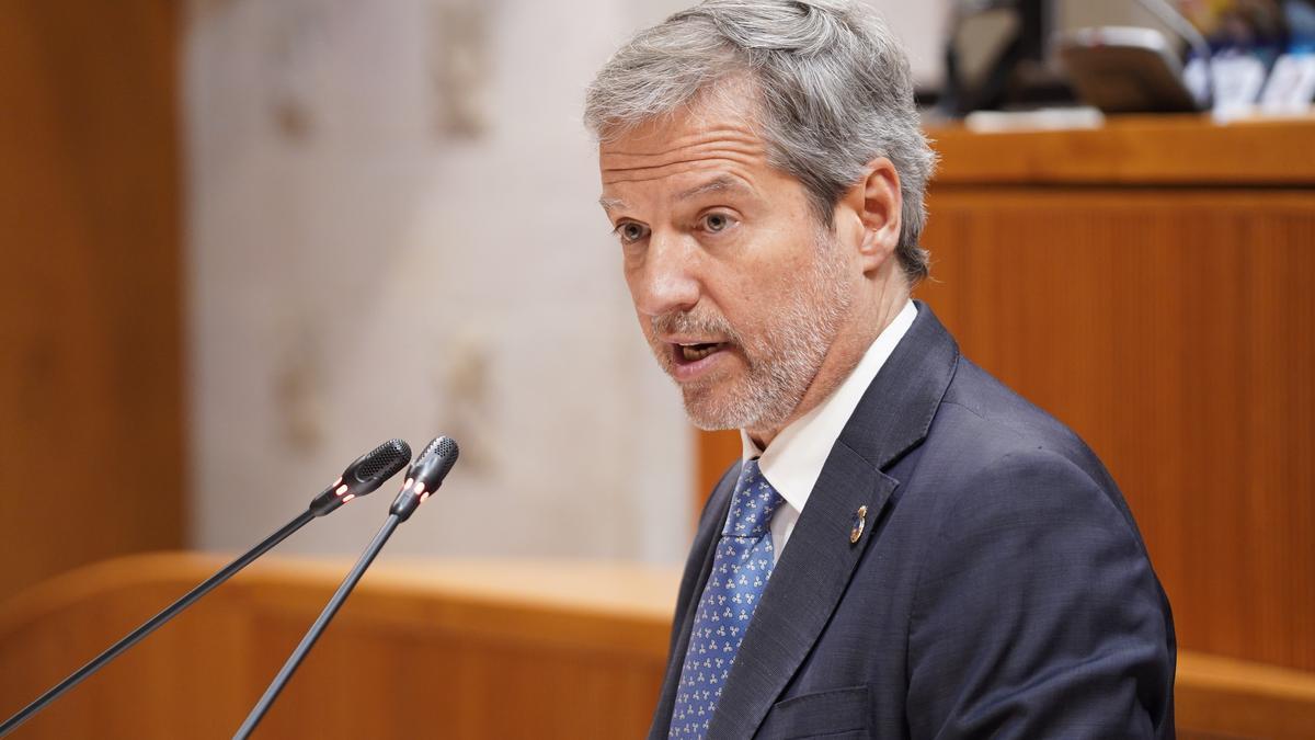 Pérez Calvo, en la intervención que pedía la comparecencia de Lambán.