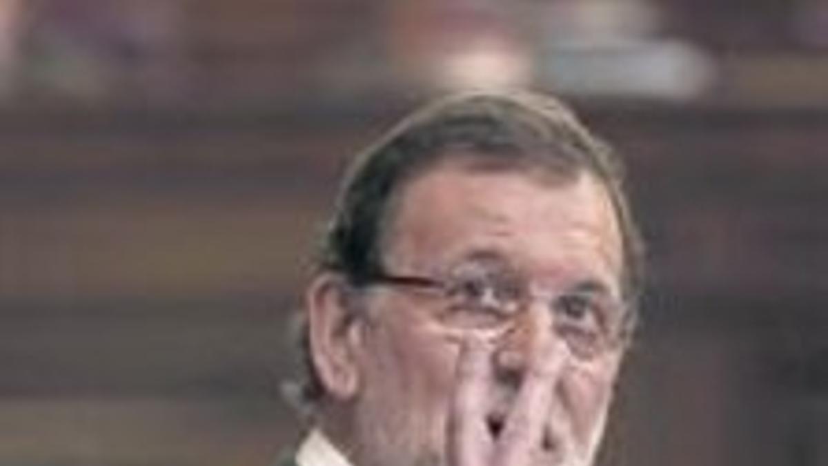 Mariano Rajoy, ayer, durante su intervención en el Congreso.