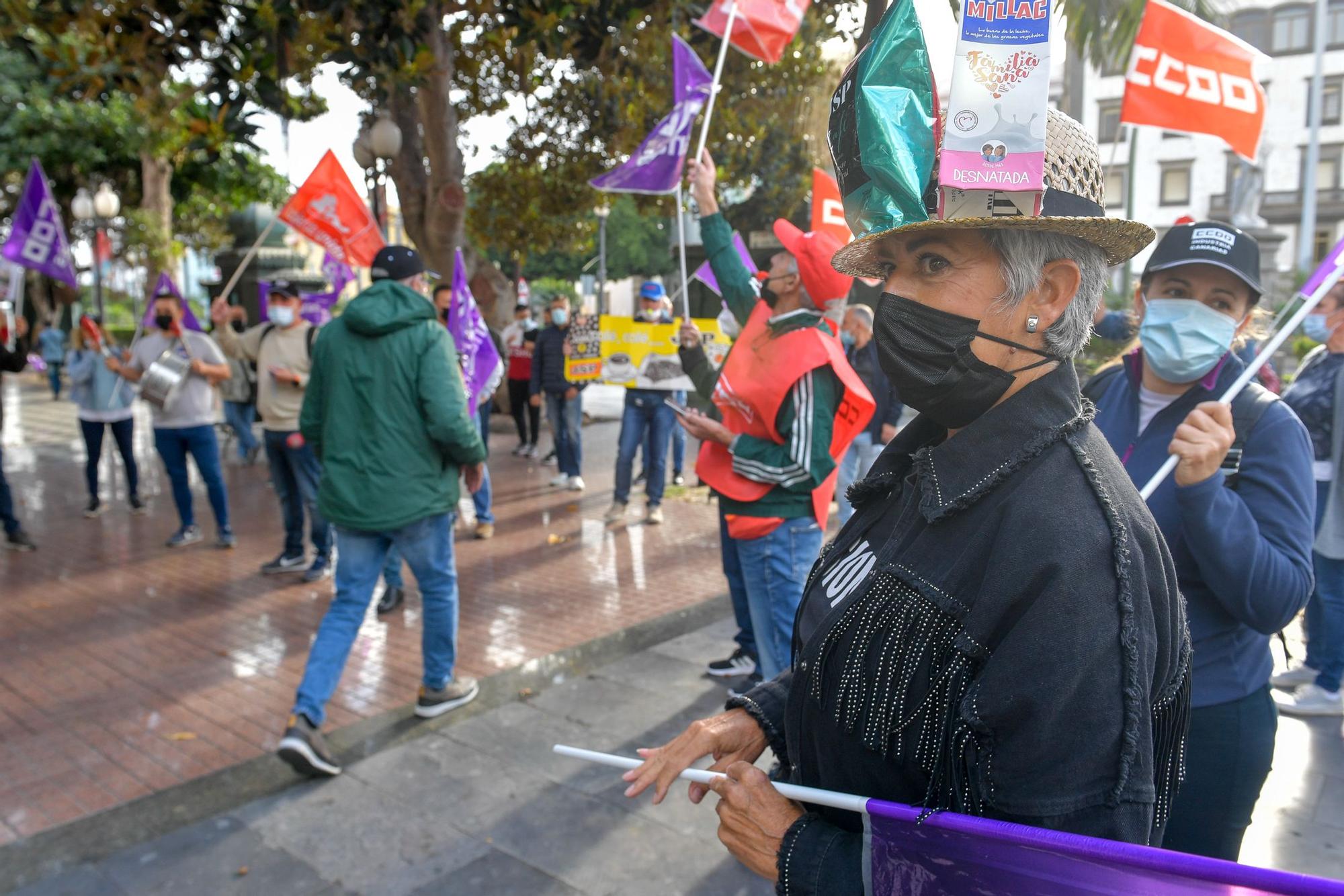 Protesta de los trabajadores de JSP en Las Palmas de Gran Canaria (03/12/2021)