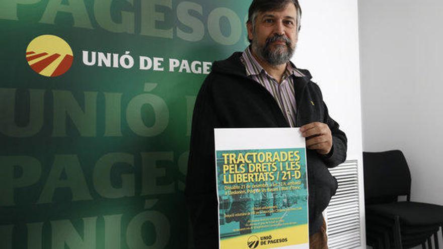 El coordinador general d&#039;Unió de Pagesos, Joan Caball.