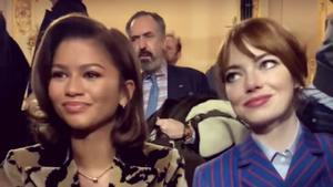 Marichalar, entre Zendaya y Emma Stone, en el desfile de Louis Vuiton.gent