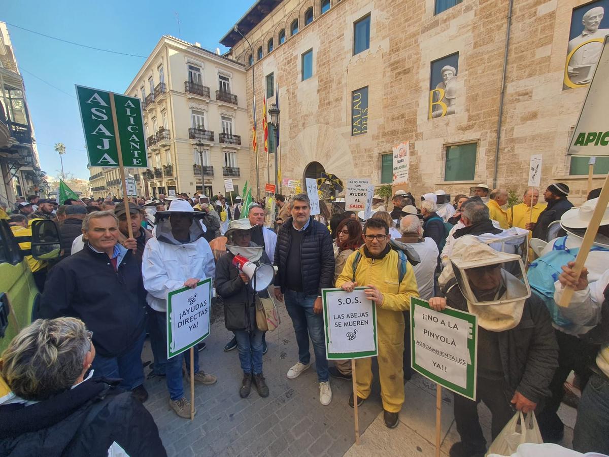 Protesta de los apicultores.