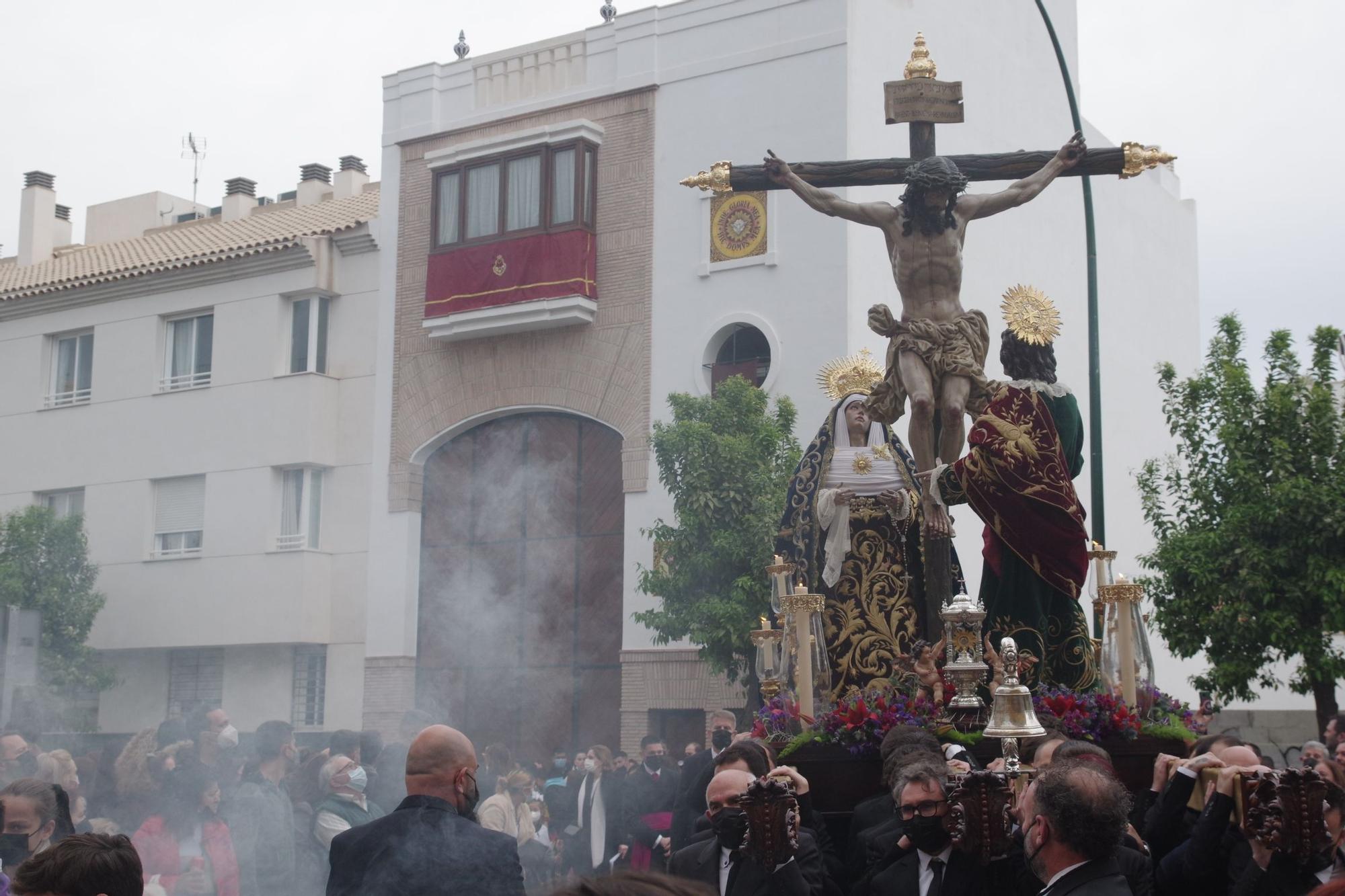 La escena del Ecce Mater, que representa la cofradía de Salesianos, XII Estación de este Vía Crucis