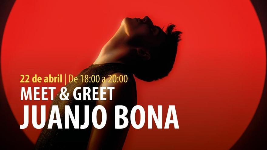 Cartel del 'meet &amp; greet' de Juanjo Bona en GranCasa.