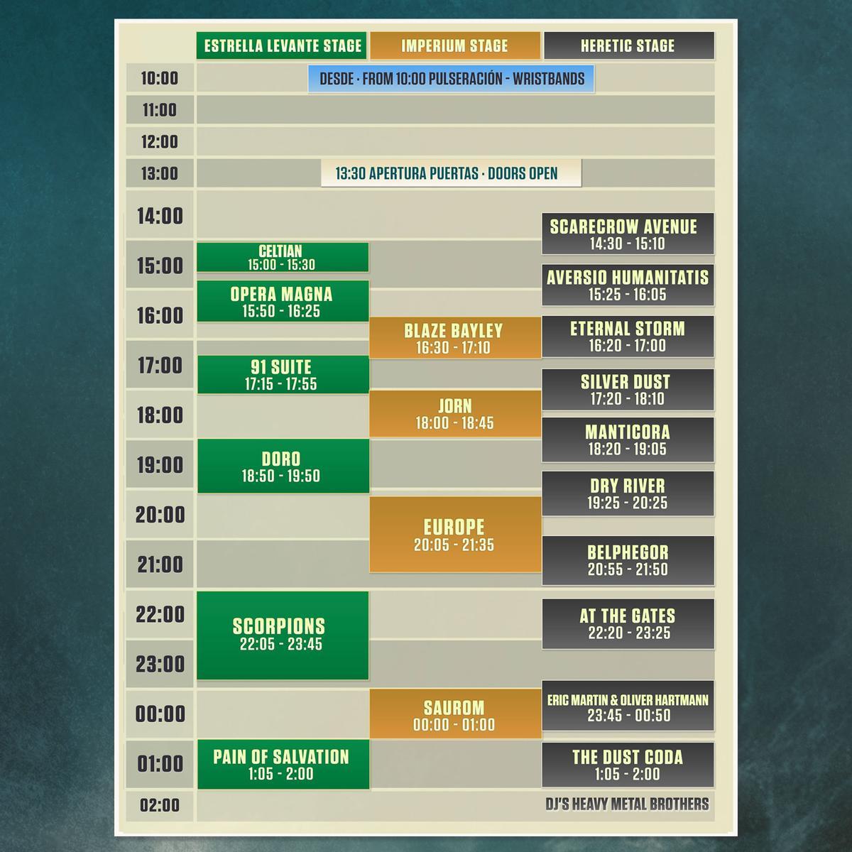 Horarios del Rock Imperium tras la cancelación de Whitesnake.c