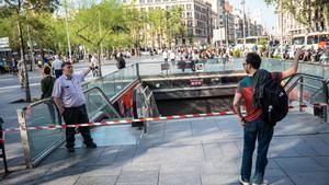 Manifestación antifascista de plaza Universitat