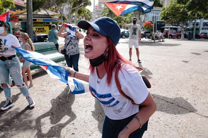 Manifestación por la libertad en Cuba