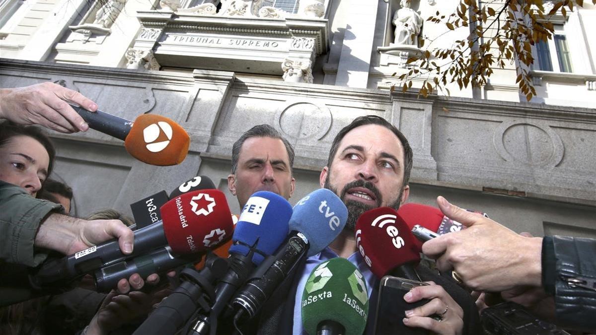 El presidente de Vox, Santiago Abascal.