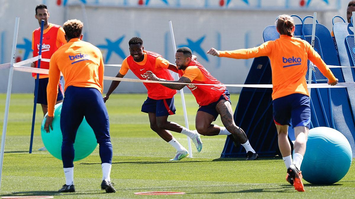 El Barça prepara el partido ante el Celta