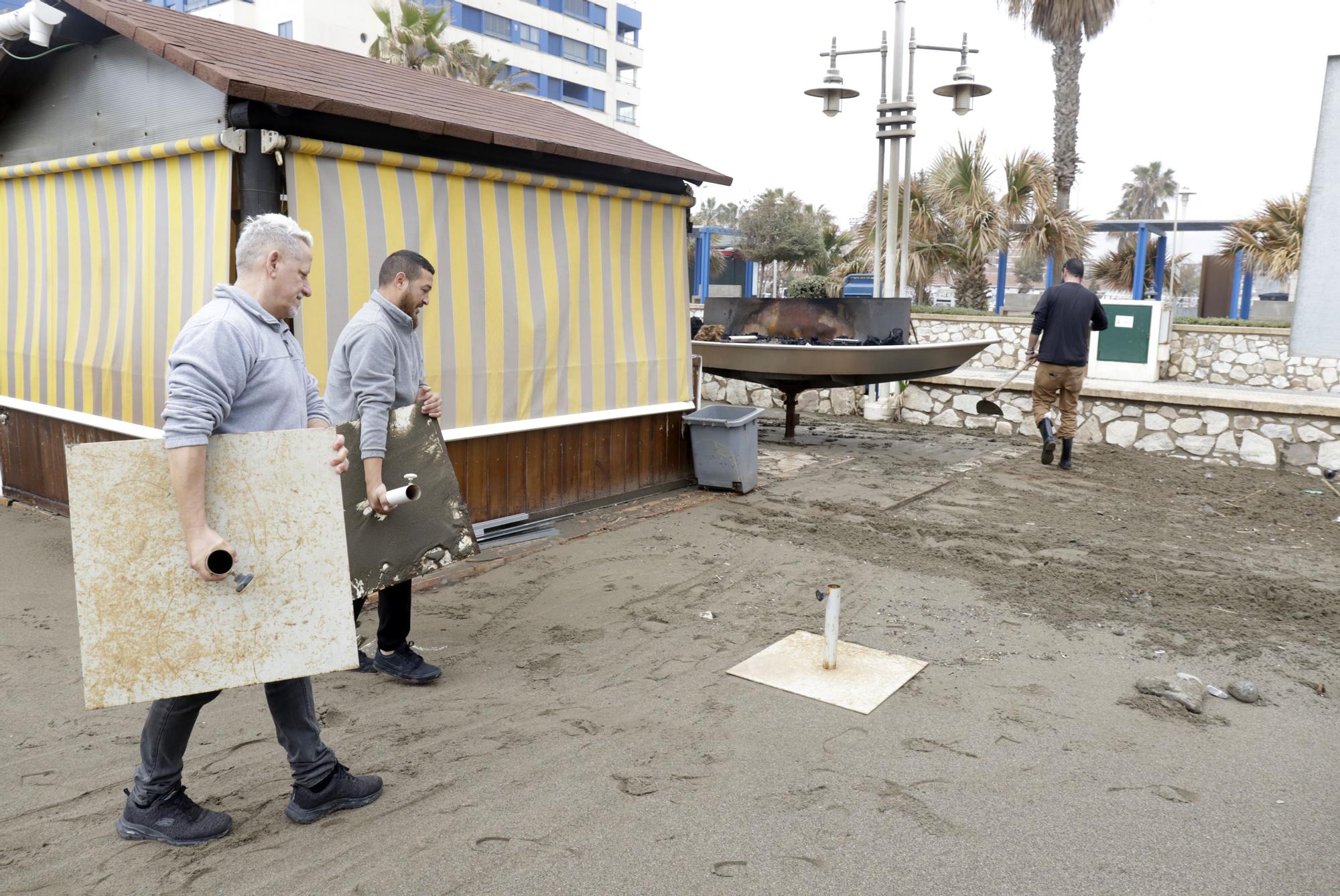 Daños por el temporal en Málaga