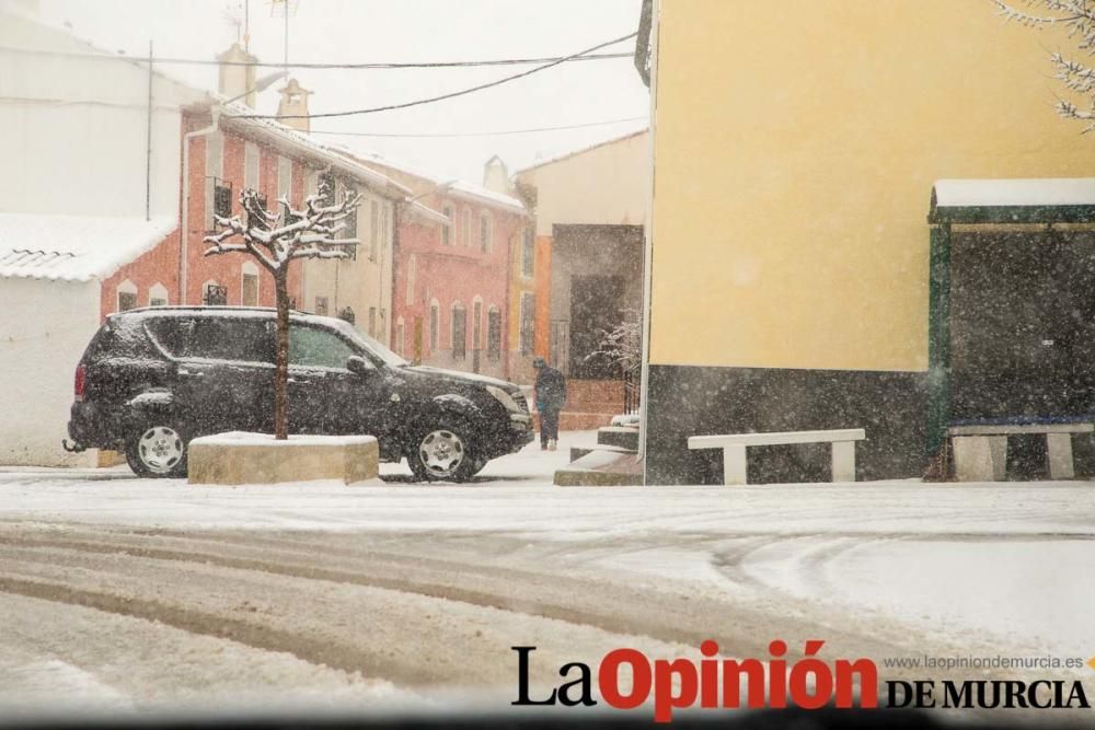 Nieve en las pedanías altas del Noroeste