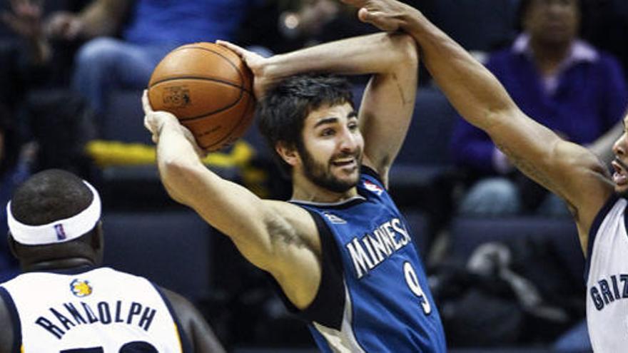 Ricky Rubio durante el partido contra los Grizzlies.