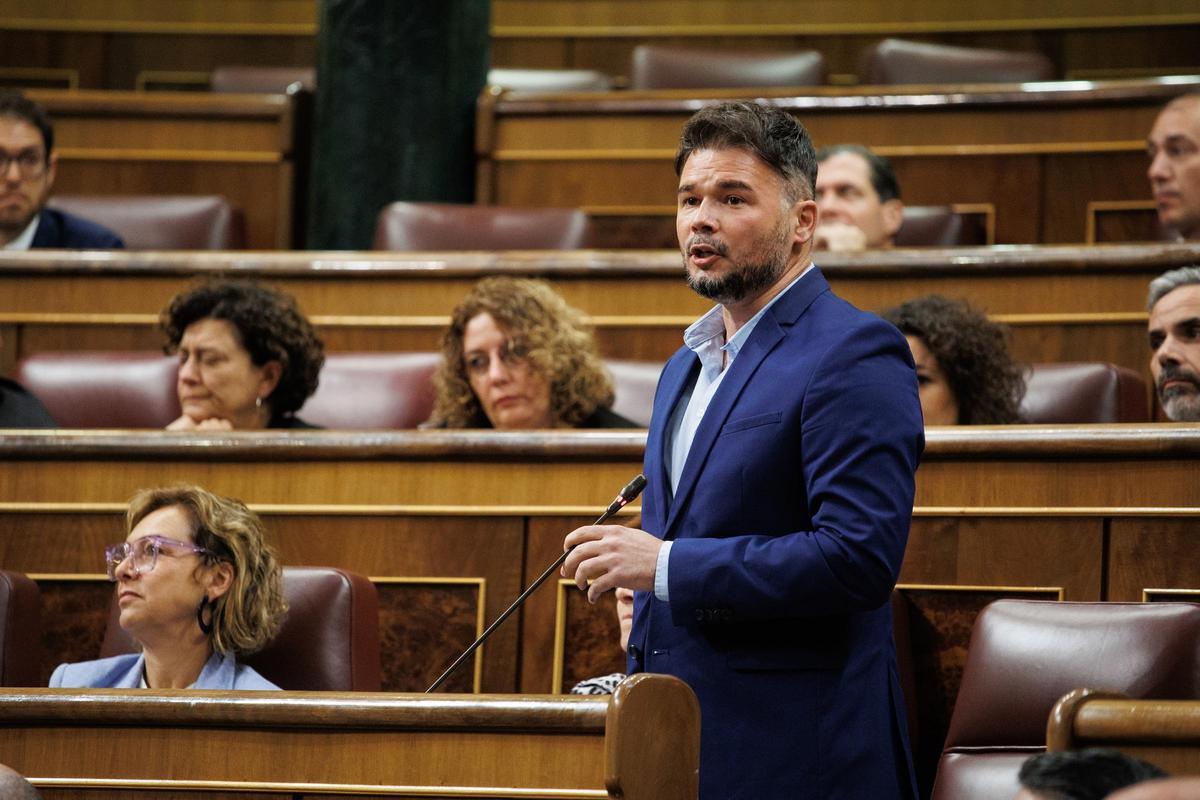 El portavoz de ERC en el Congreso, Gabriel Rufián.
