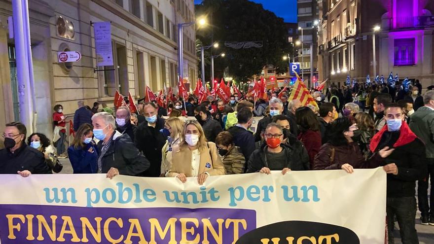 Castellón sale a la calle para pedir una financiación justa para la Comunitat.