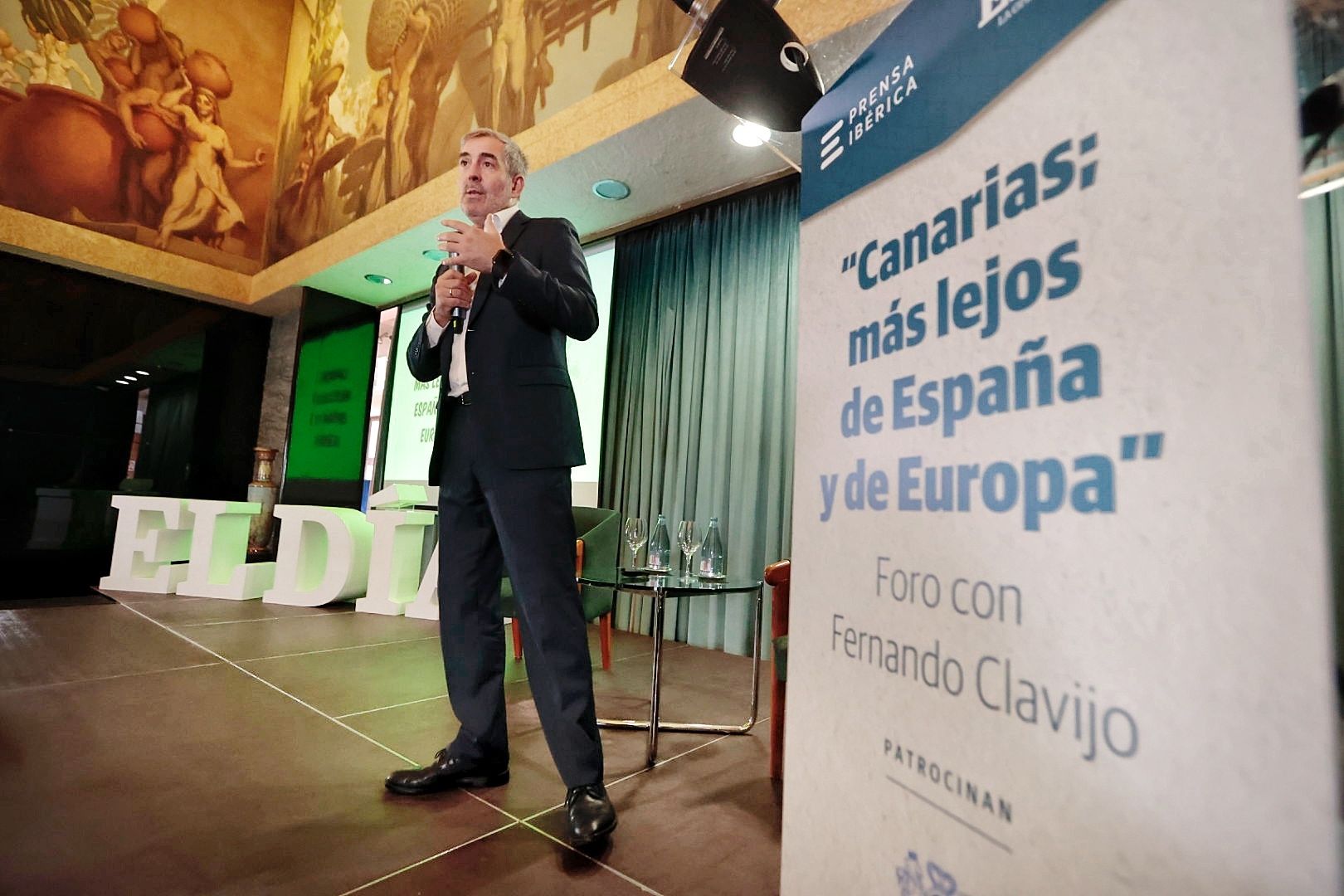 Fernando Clavijo en el Foro de  El Día 'Canarias; más lejos de España y Europa'