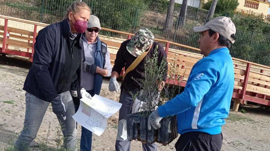 Voluntarios de ProDunas, en el entorno dunar de Torre Real.