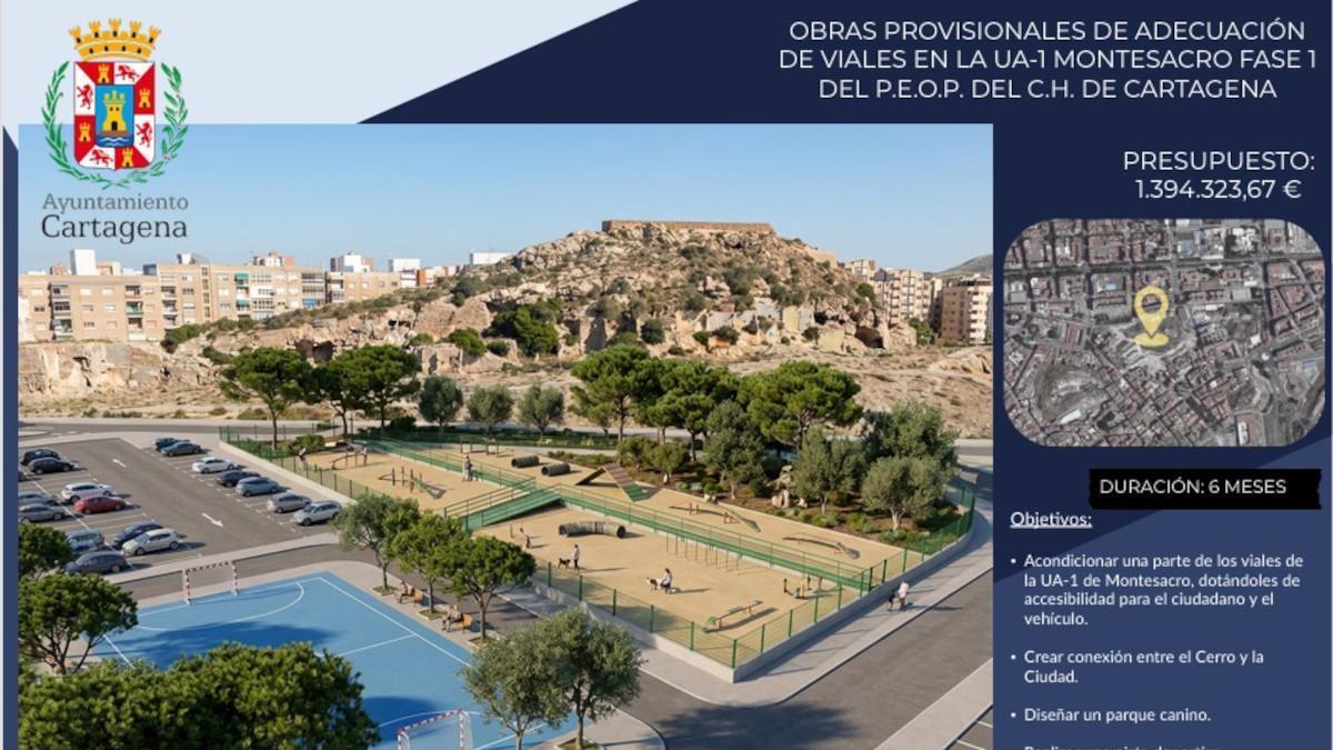 Recreación de las obras en el Monte Sacro de Cartagena