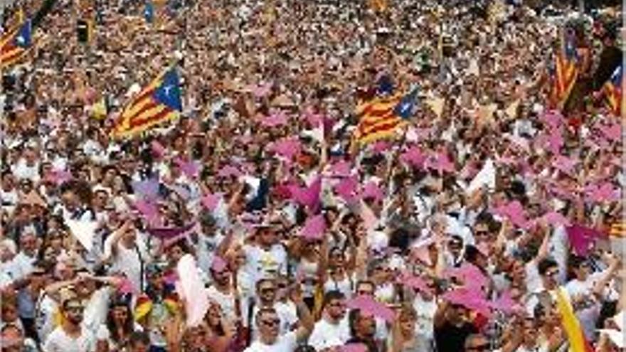 Manifestació a la Via Lliure l&#039;onze de setembre de l&#039;any passat.