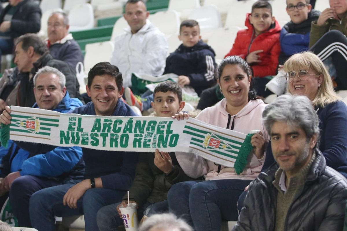 La afición blanquiverde en el Córdoba-Granada